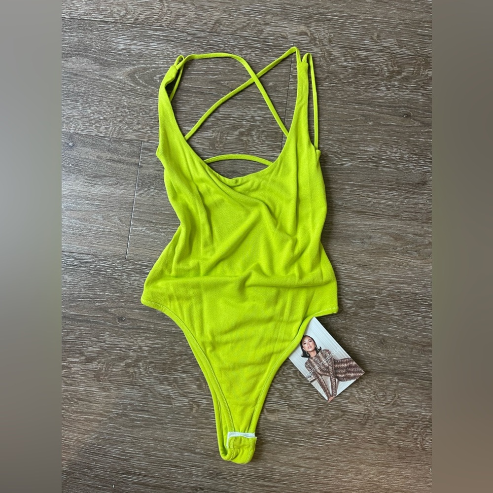 Neon Green Naked Wardrobe Bodysuit